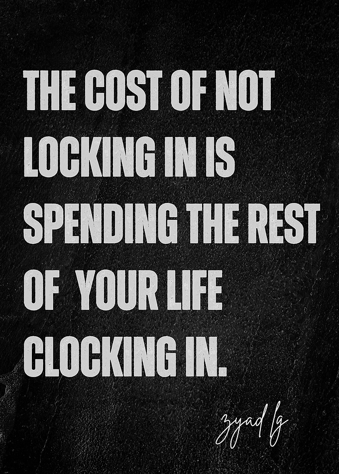 Motivational Quote: Cost of Not Locking