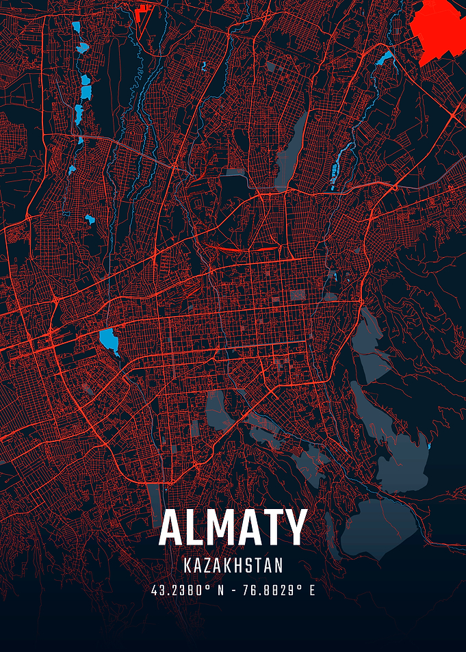 Almaty Kazakhstan City Map