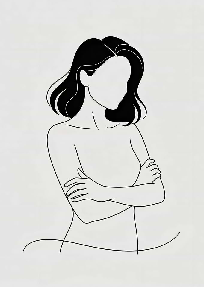 Female Character Line Art Style