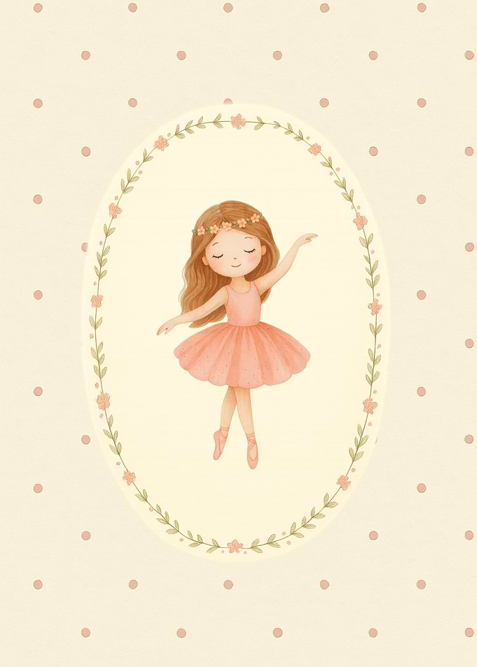 Ballerina Girl Illustration