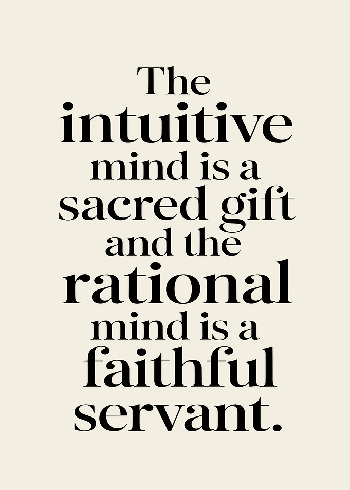 Intuitive Mind Sacred Gift Text Art
