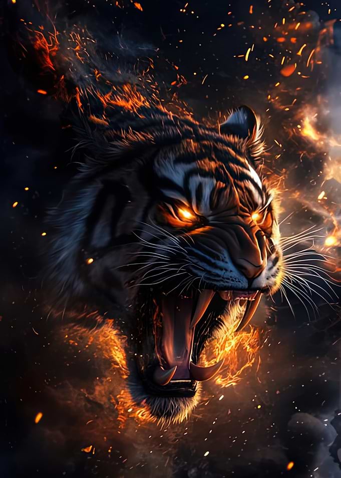 Fiery Tiger Portrait