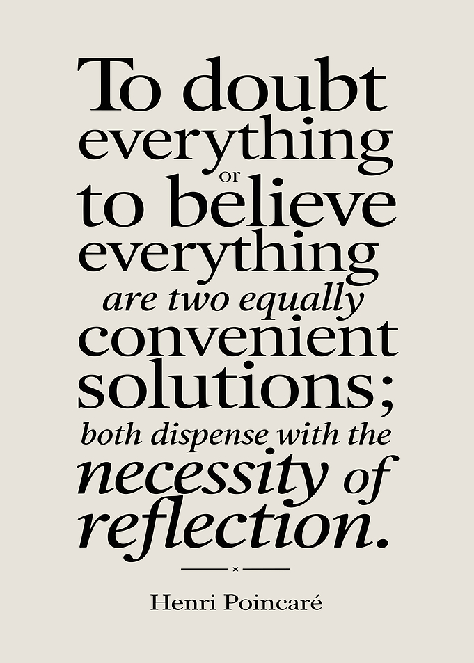 Henri Poincaré Quote: Doubt vs. Belief