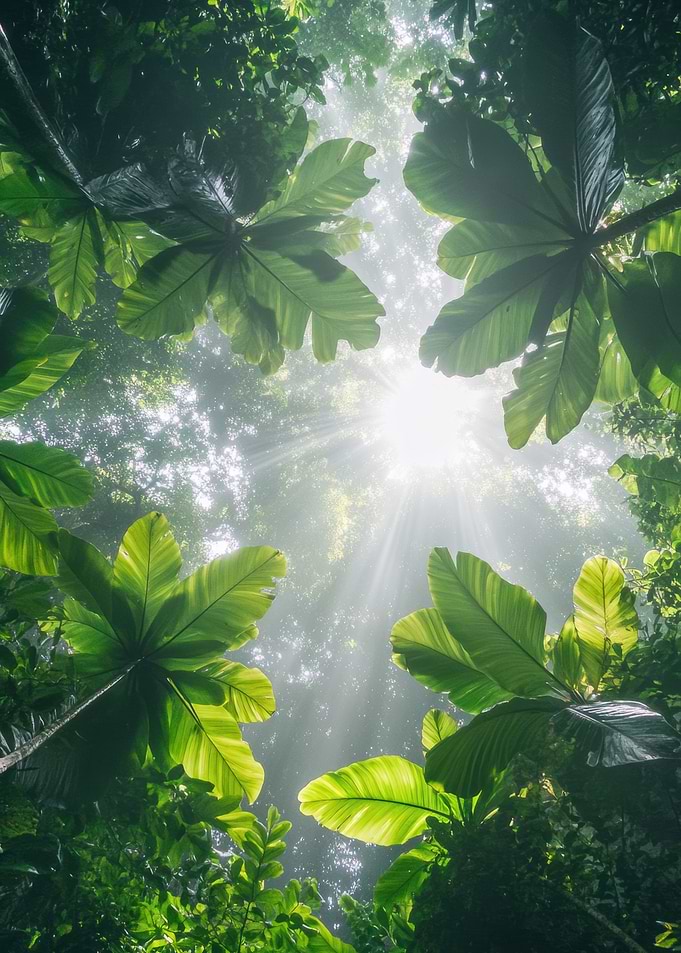 Lush Green Canopy with Sunlight