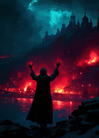 Burning City, Dark Figure