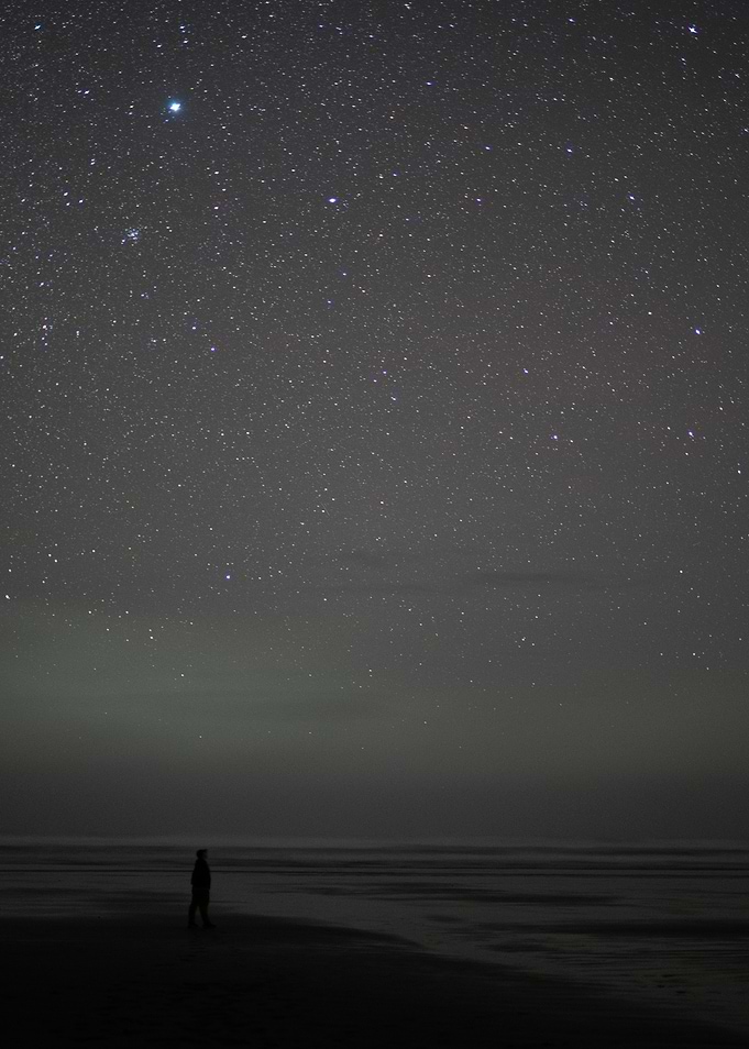 Starry Night Beach Silhouette