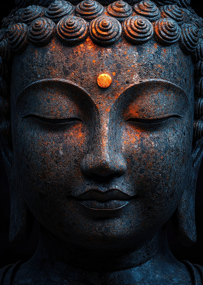 Stone Buddha Head