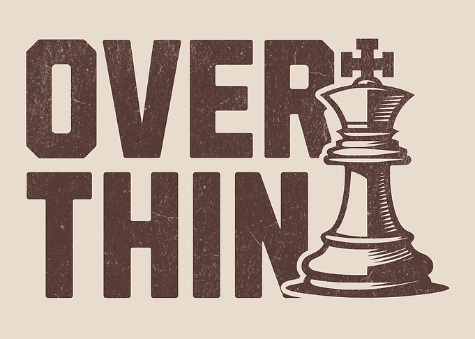 Overthinking Chess King Funny Overthinker Chess Player