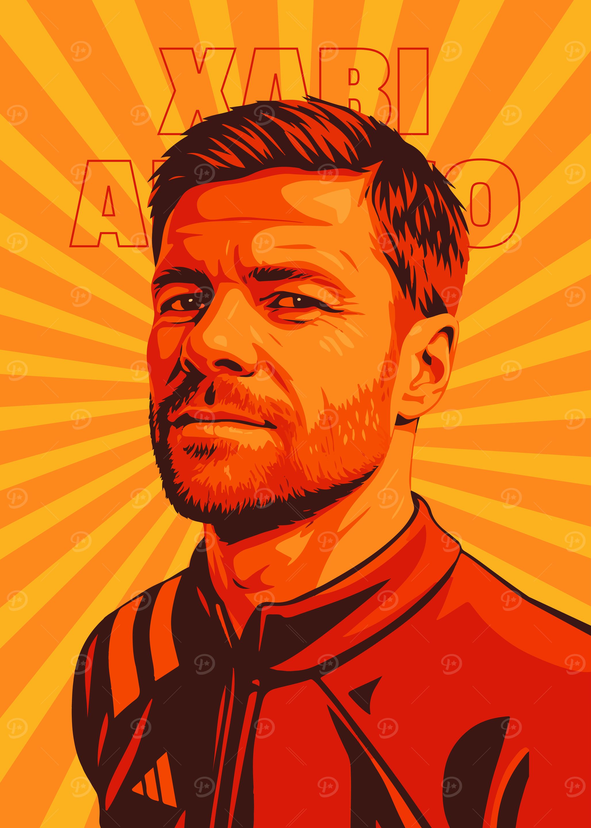 Xabi Alonso Portrait Art