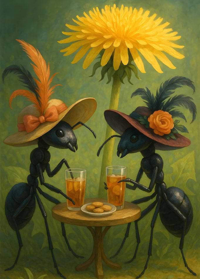 Ants Drinking Tea
