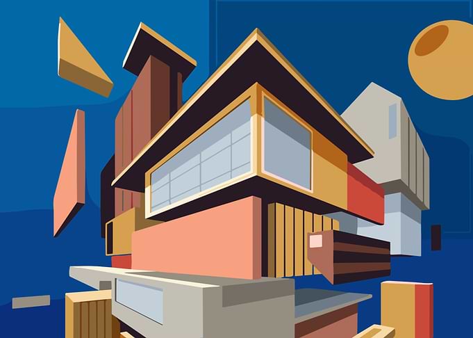 Abstract Modern Architecture Illustration