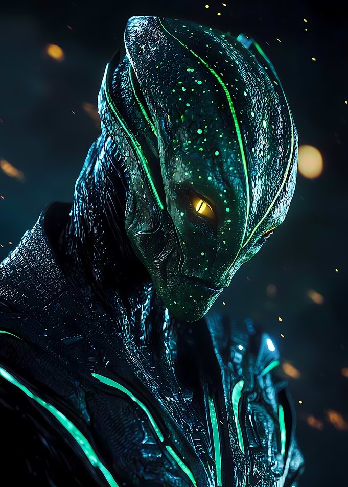 Emerald Sentinel – Alien Warrior from the Dark Void