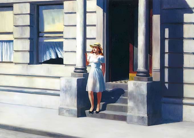 Woman in Sun, Edward Hopper Style