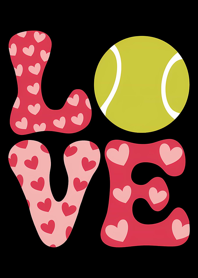 Love Tennis Ball Graphic