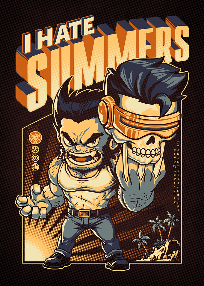 I Hate Summers Cartoon Illustration