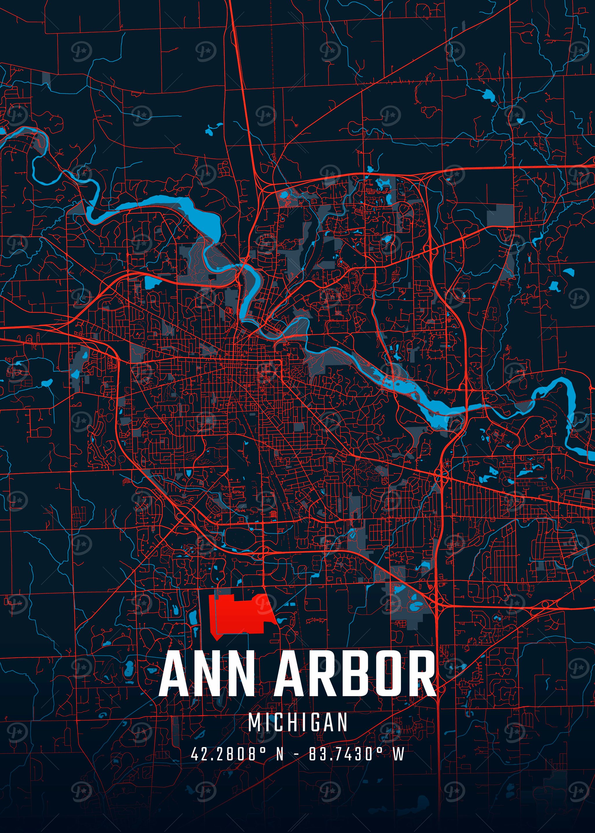 Ann Arbor City Map