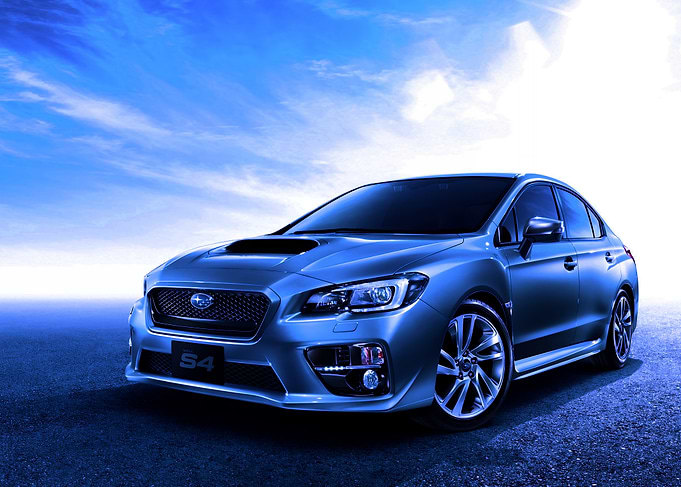 Blue Subaru S4 Car