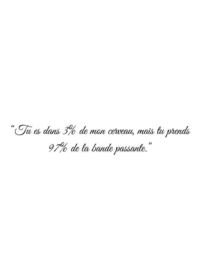 French Quote on Brain and Bandwidth