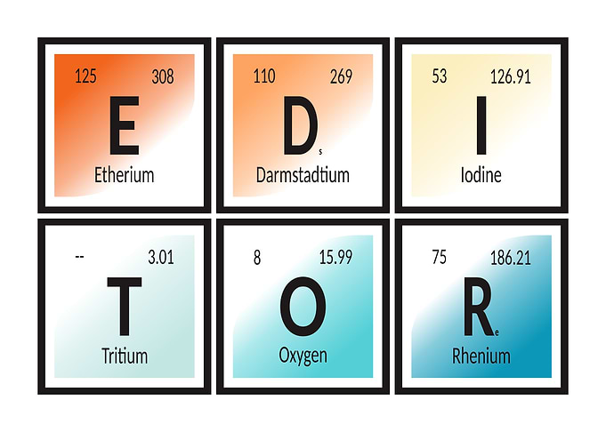 Editor Periodic Table Elements Typography