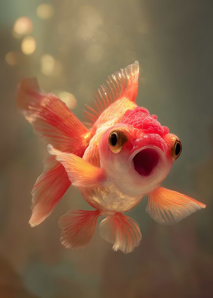 Surprised Goldfish Portrait