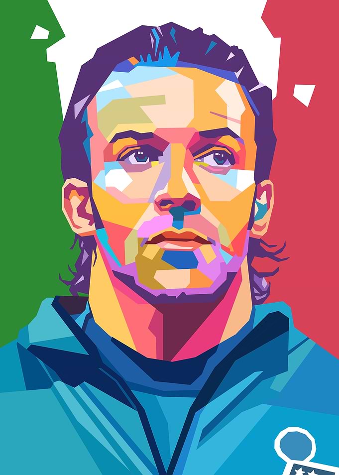 Colorful Portrait of Alessandro Del Piero