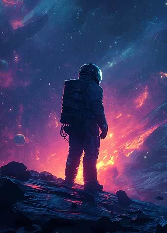 Astronaut on Alien Planet