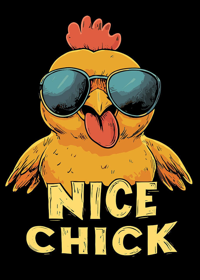 Cool Chick Cartoon with Sunglasses