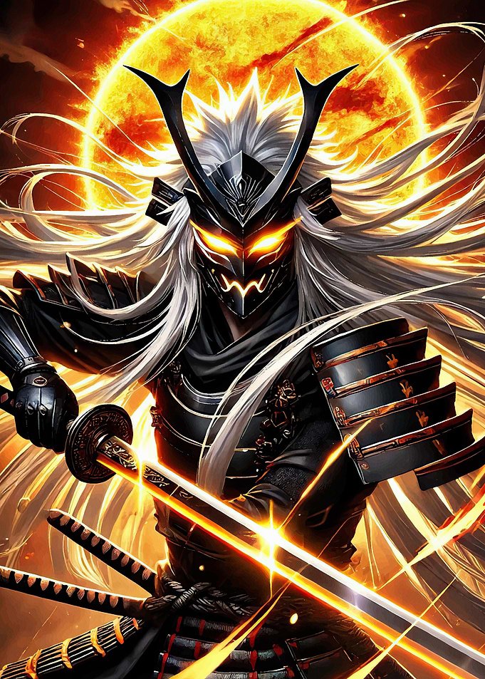 Cyberpunk Samurai Warrior