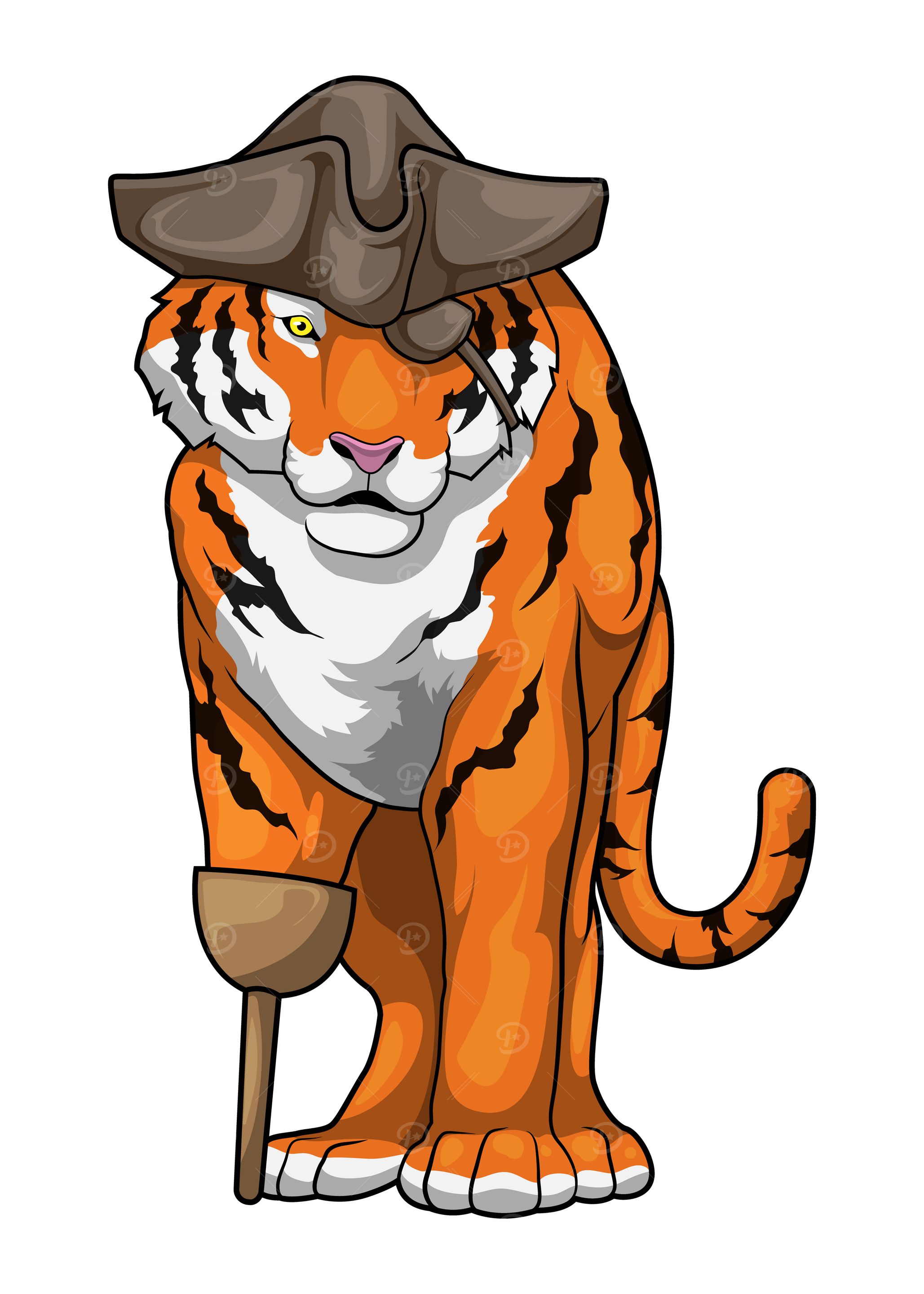 Tiger Pirate Wooden leg