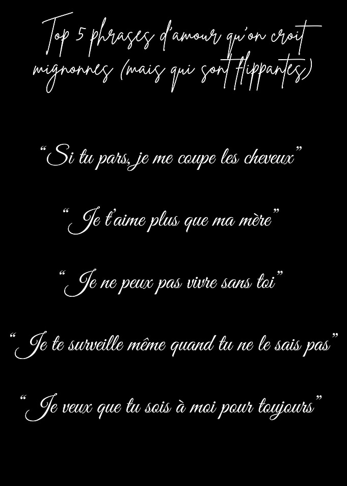 Top 5 Creepy Love Phrases