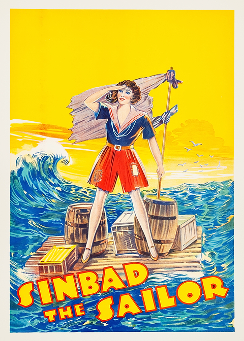 Sinbad the Sailor Vintage Movie Poster — vintage film art printed on metal
