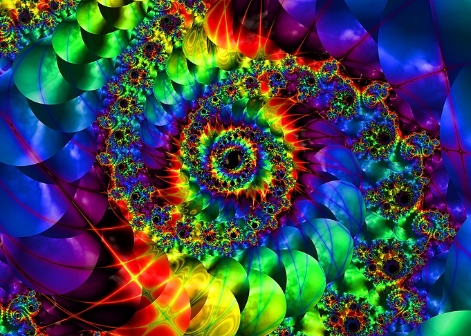 'Psychedelic Spiral' Fractal Art