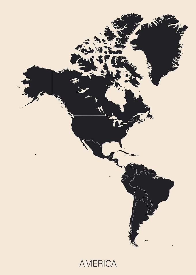 America Map Silhouette