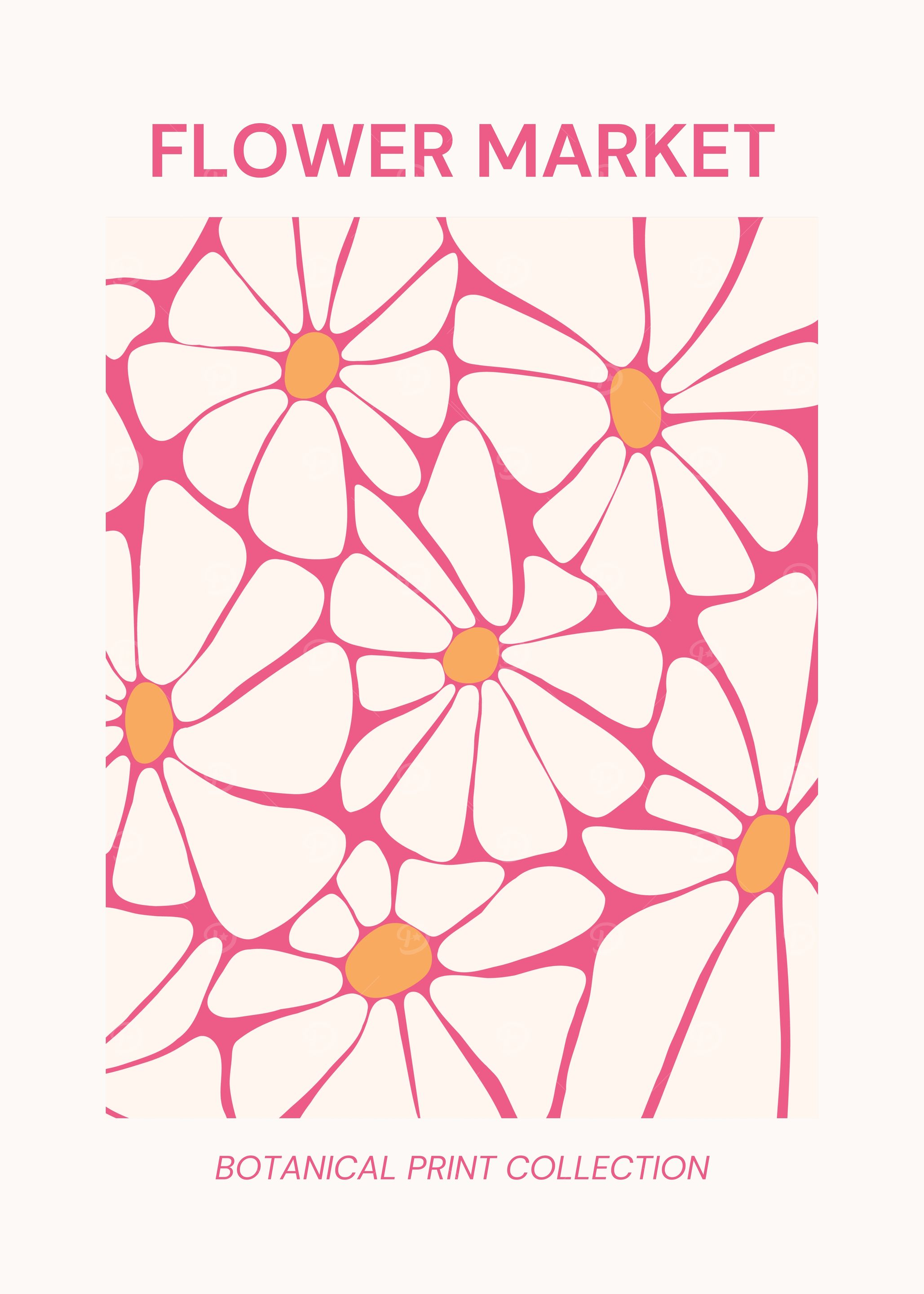 Flower Market Botanical Print