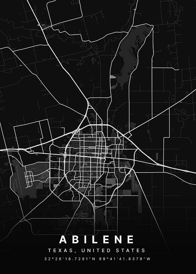 Abilene, Texas USA City Map