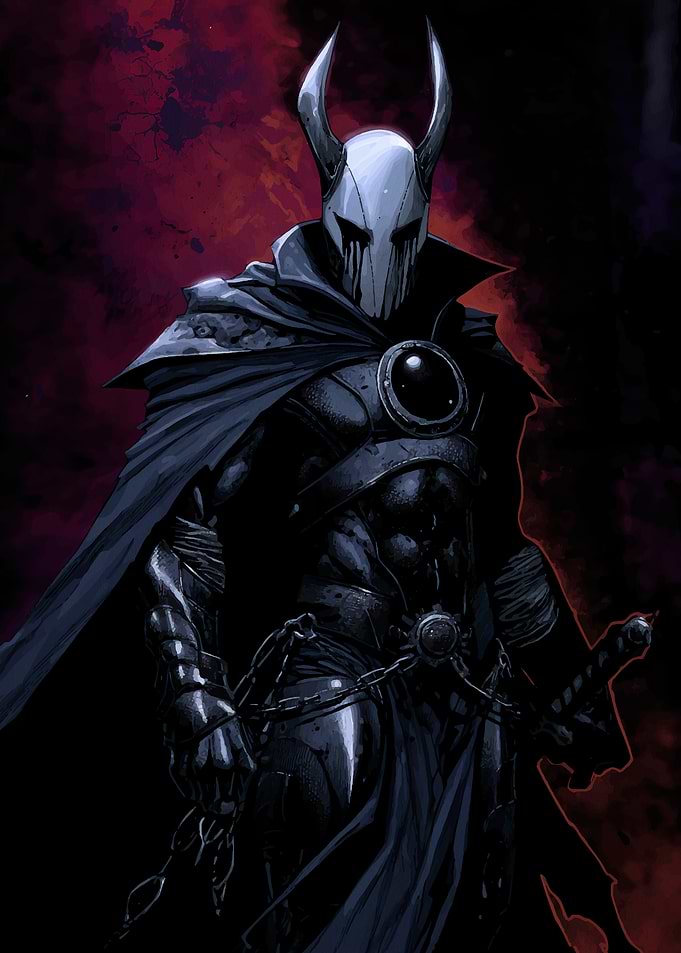 Dark Knight Horned Helmet