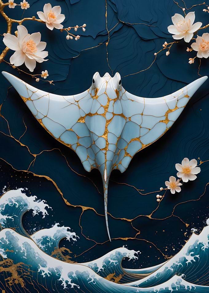 Stingray Kintsugi Art
