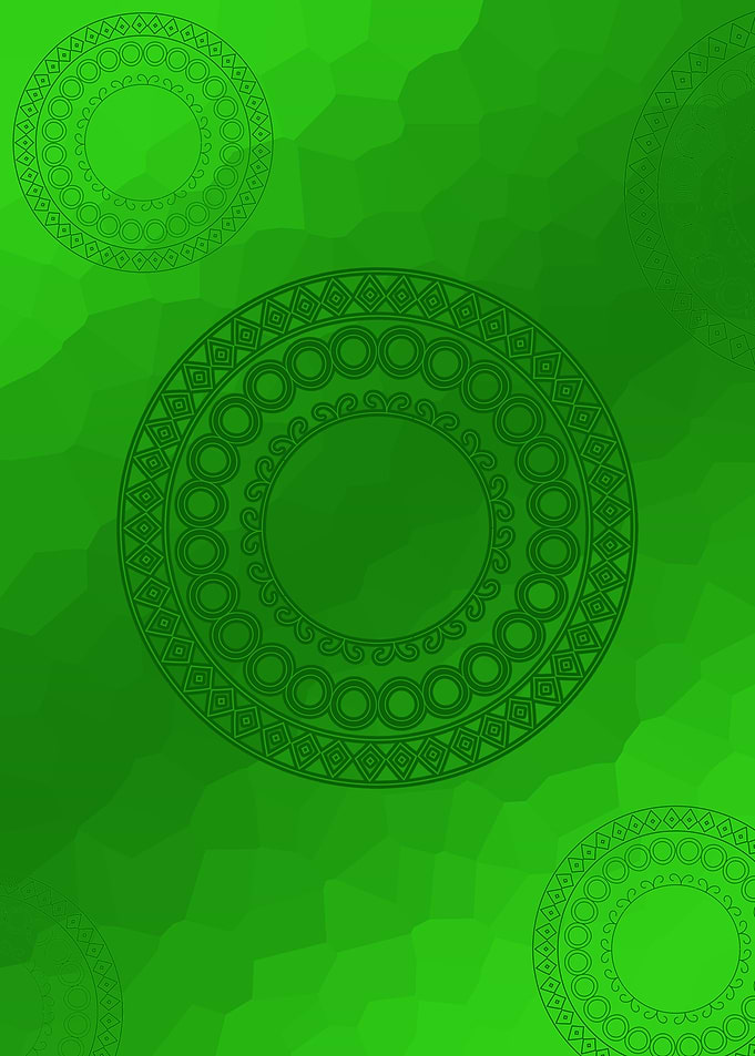 Green Geometric Mandala Pattern