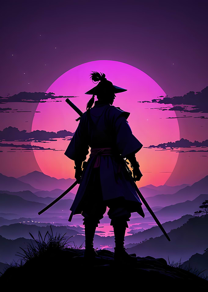 Purple Samurai at Sunset