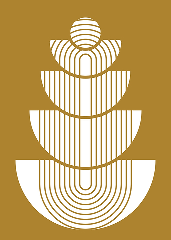 Abstract Geometric Stacked Shapes Art