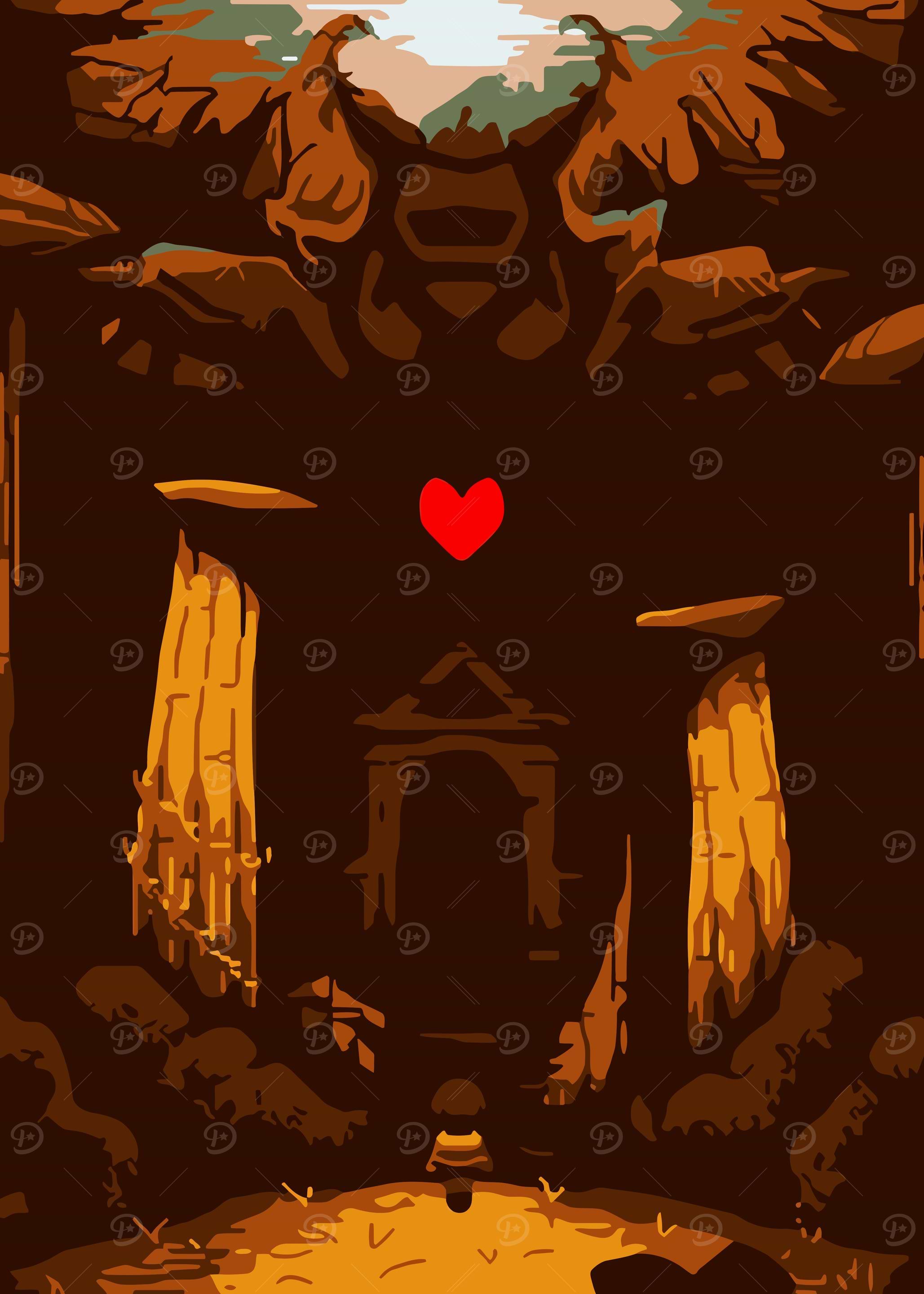 Undertale Save Point Illustration