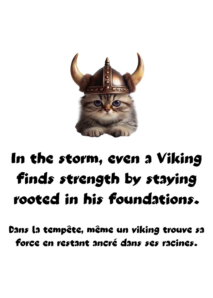 Viking Cat Motivational Image