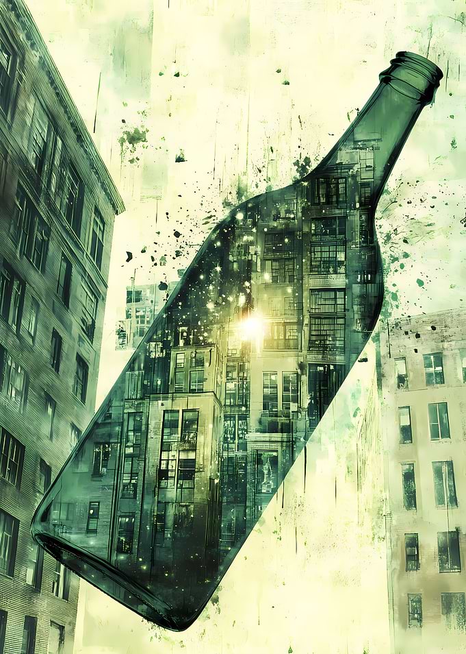 Cityscape in a Bottle