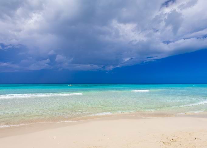 Tropical Beach with Stormy Sky, Cuba
