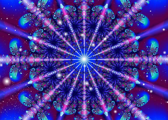 'Ice Laser Mandala' Fractal Art
