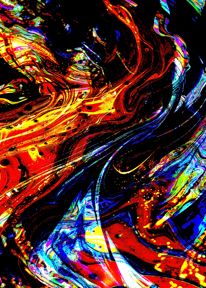 Abstract Colorful Swirls Artwork Poster