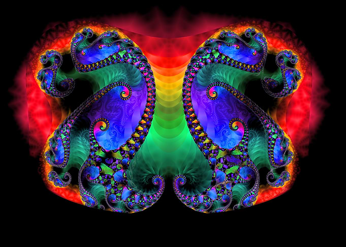 'Meditation of the Snakes' Fractal Abstract Art