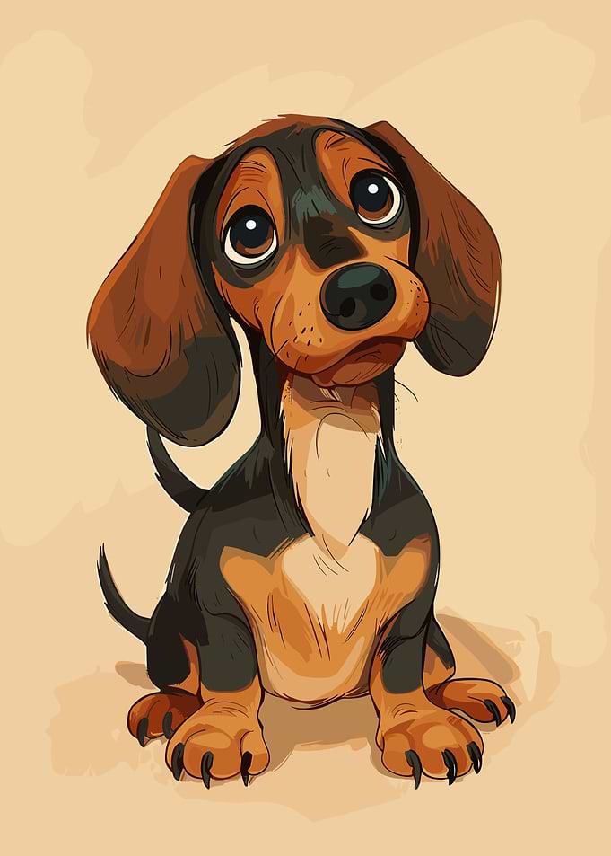 Dachshund Puppy Illustration