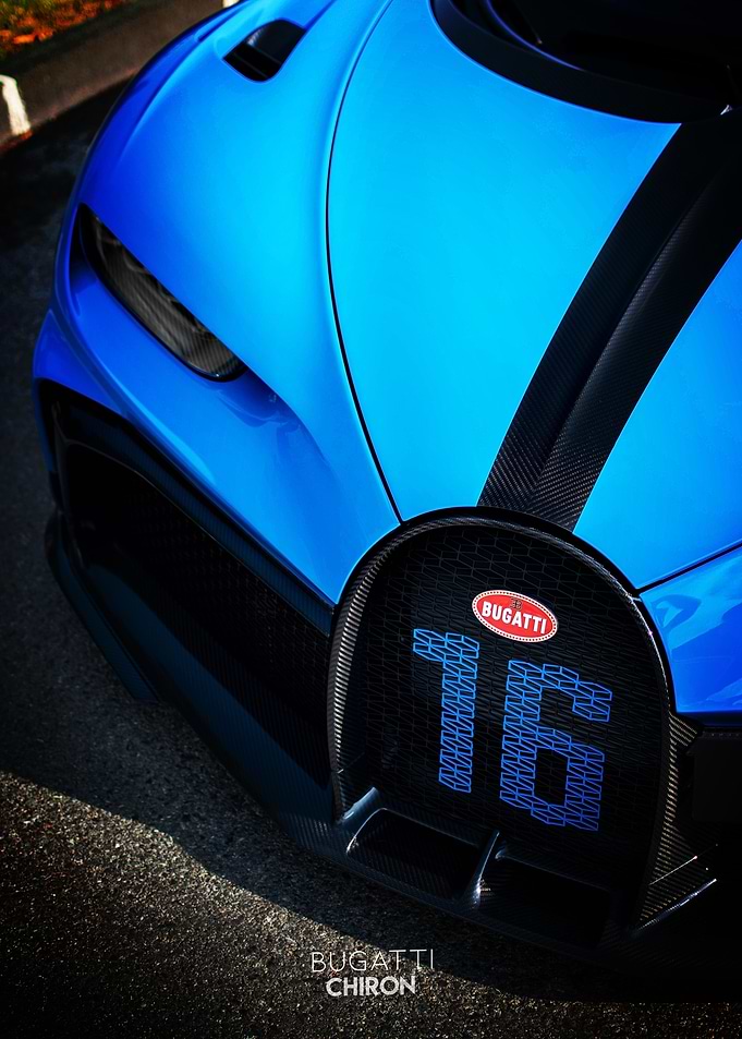 Blue Bugatti Chiron