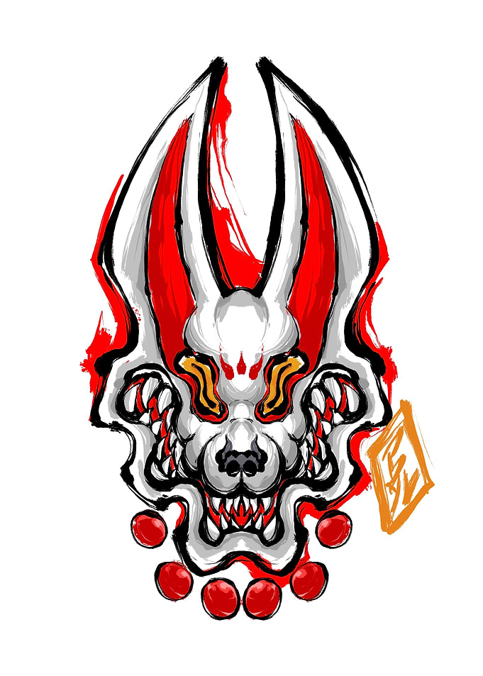 Fox Mask Digital Art
